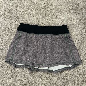 Grey Lululemon Pace Rival Mid Rise Skirt